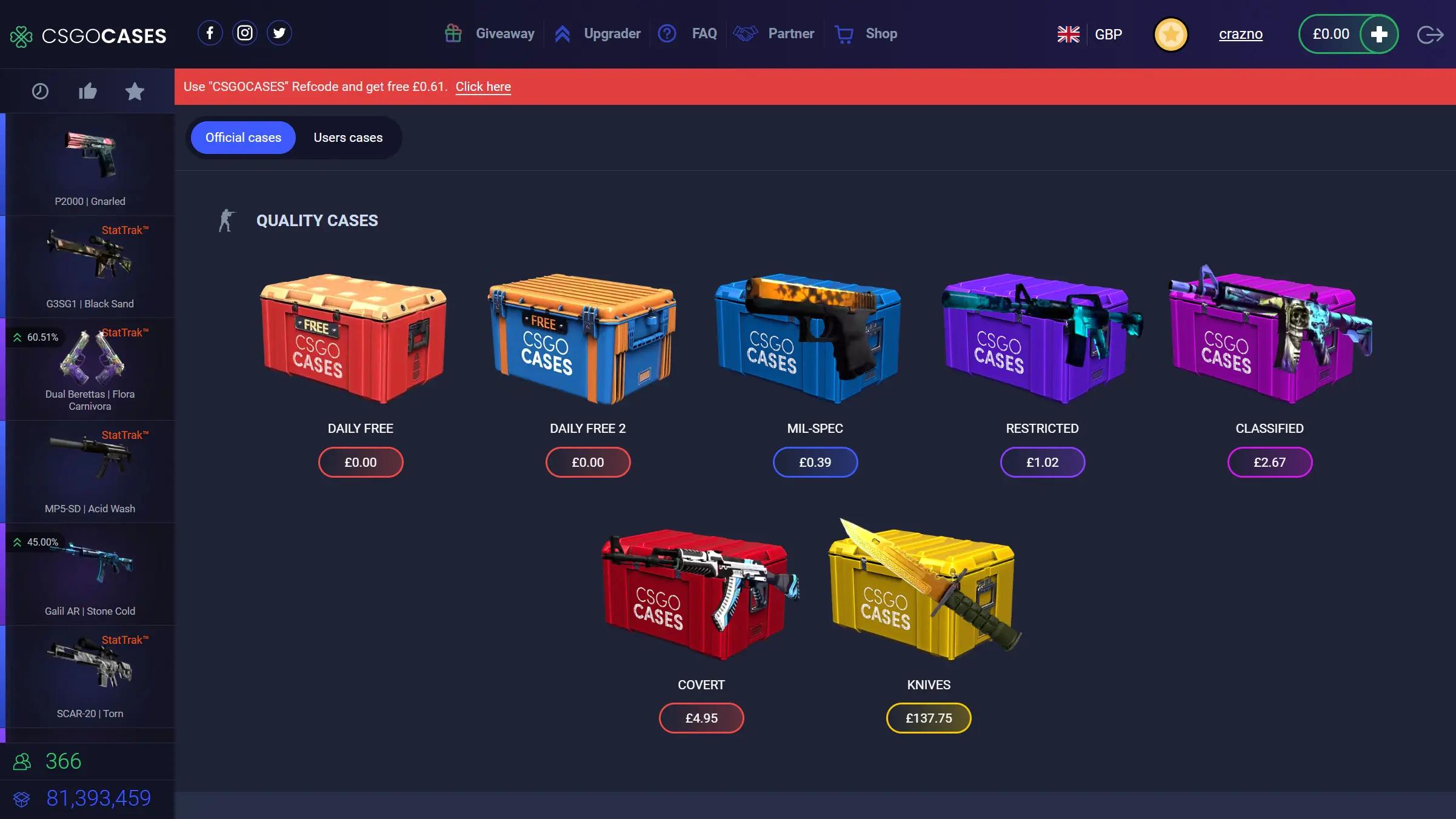 CSGOCases Home