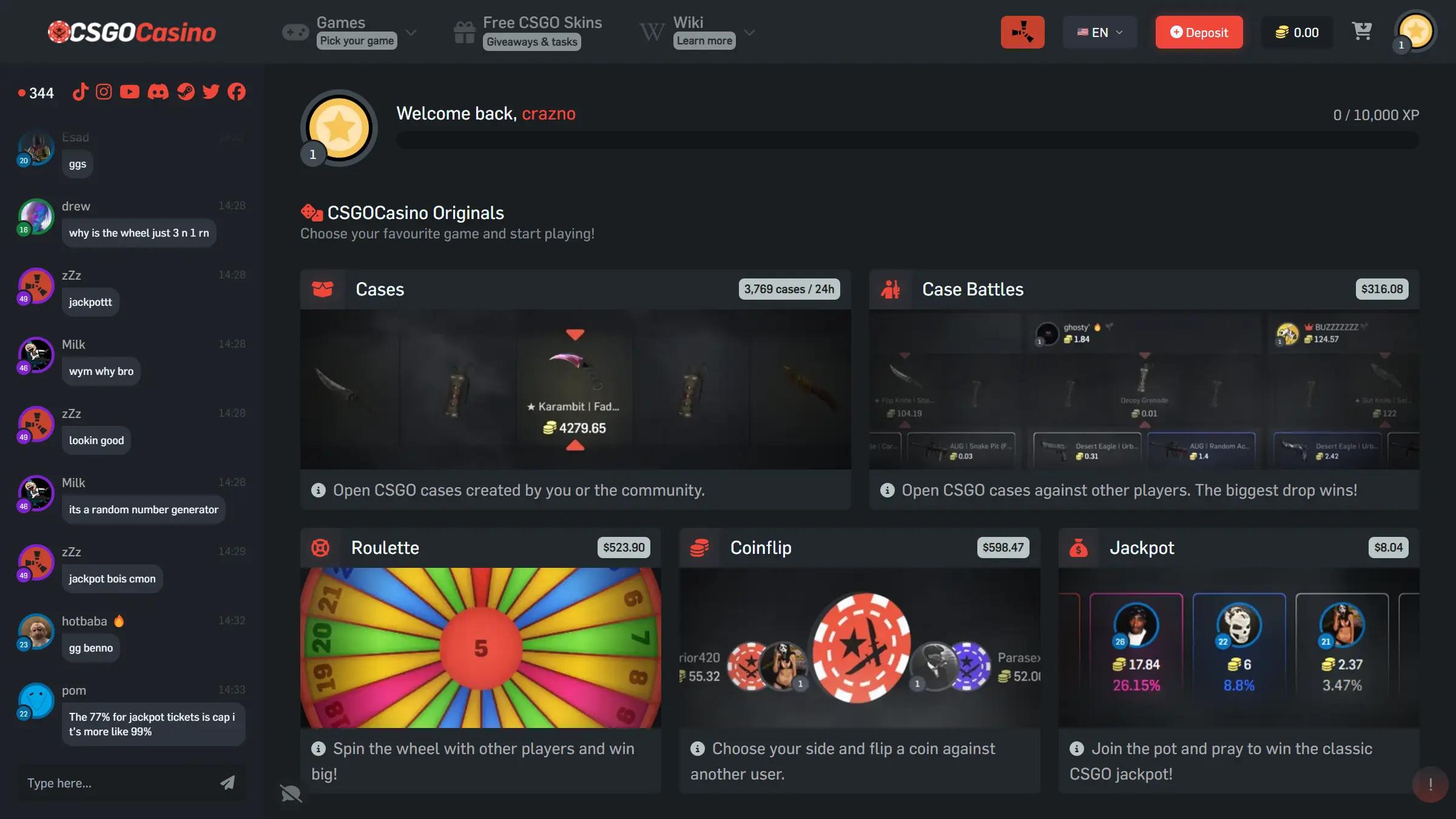 CSGOCasino Home