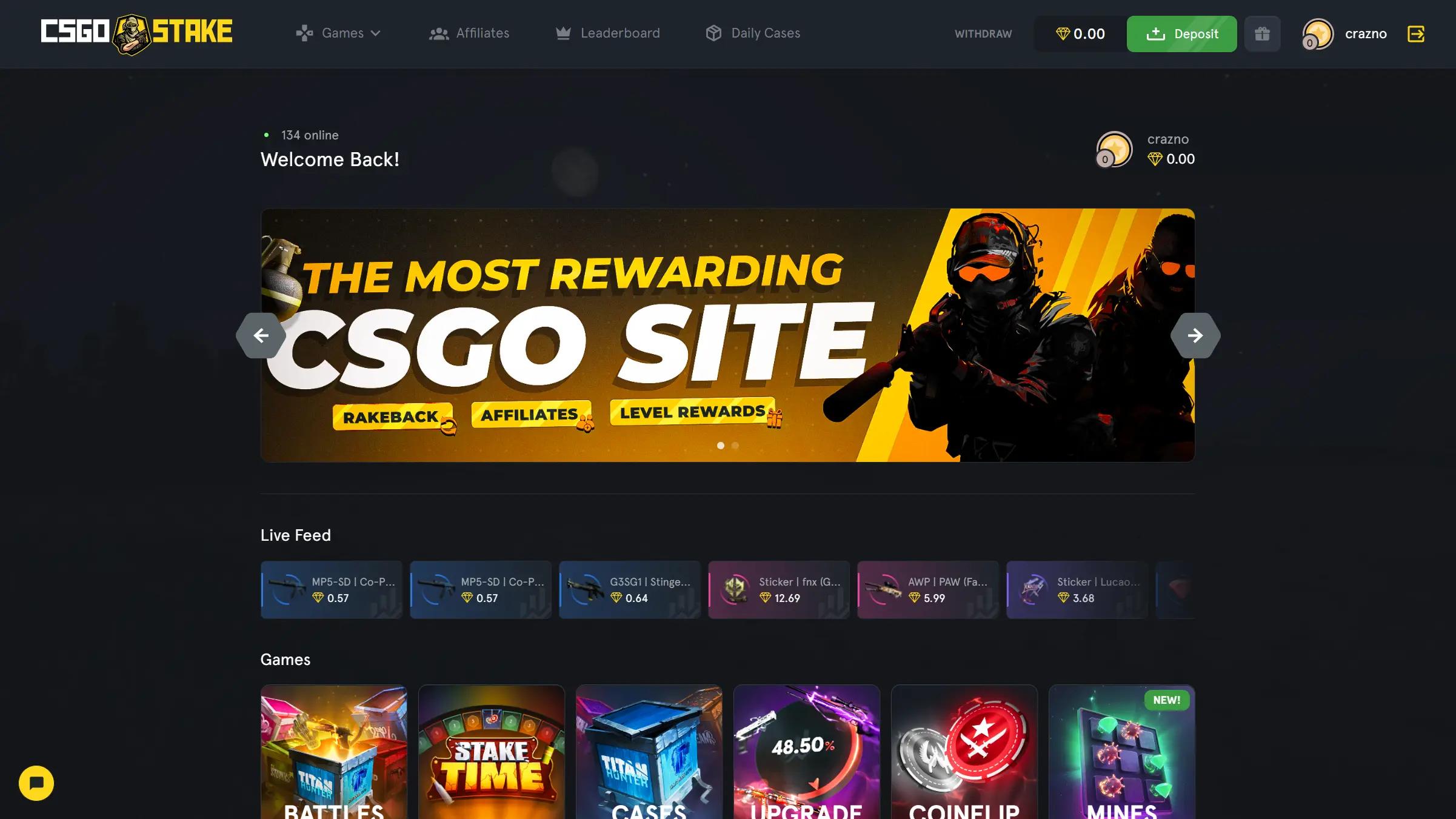 CSGOStake Home